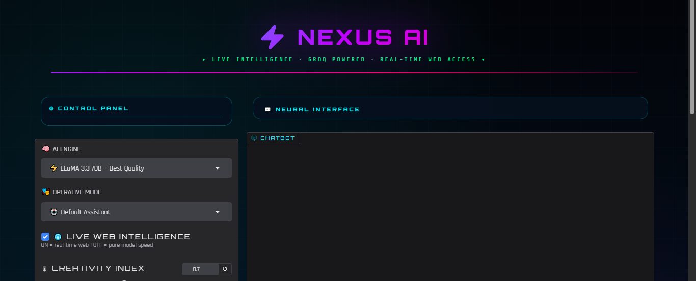 Nexus AI Assistant screenshot